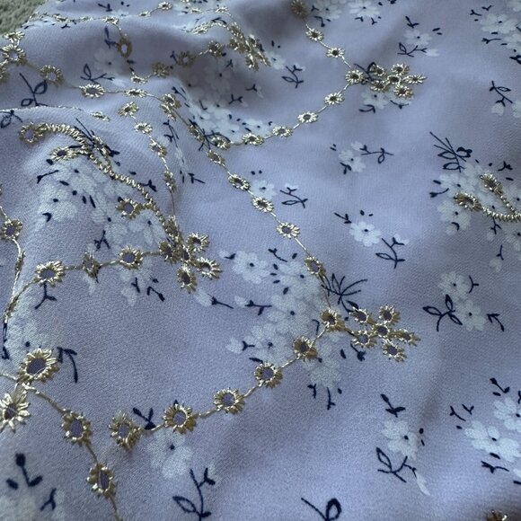 Lucy in the Sky Ruffle Strap Fit and Flare Mini Dress | Purple Floral | Size S - Picture 2 of 10